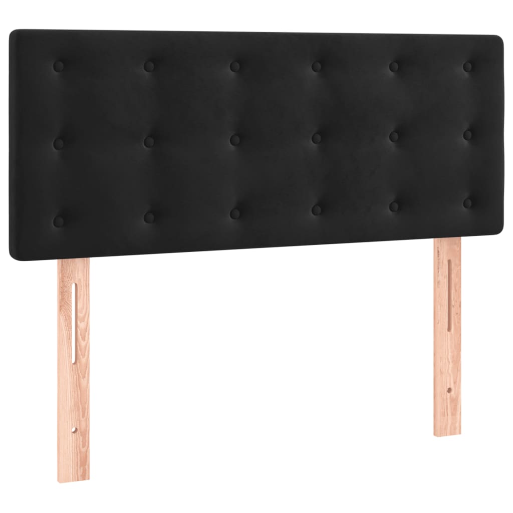 Testiera Nera 80x5x78/88 cm in Velluto