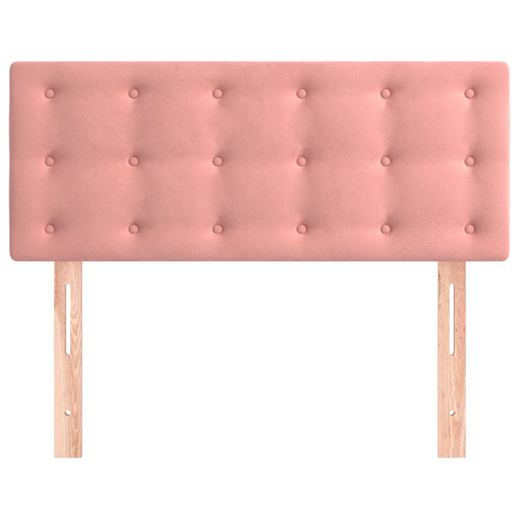 Testiera Rosa 80x5x78/88 cm in Velluto