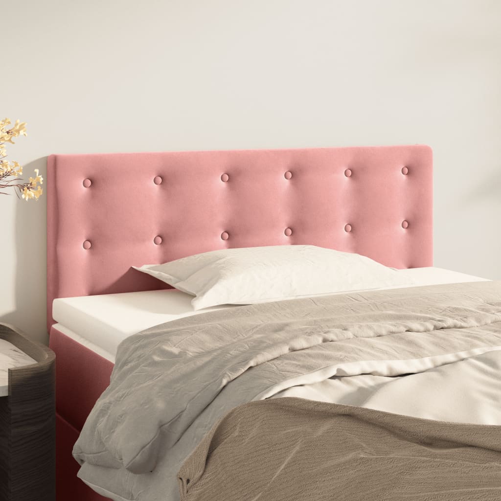 Testiera Rosa 80x5x78/88 cm in Velluto