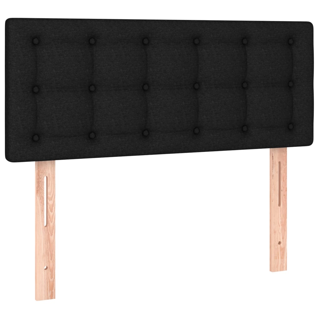 Testiera Nera 100x5x78/88 cm in Tessuto