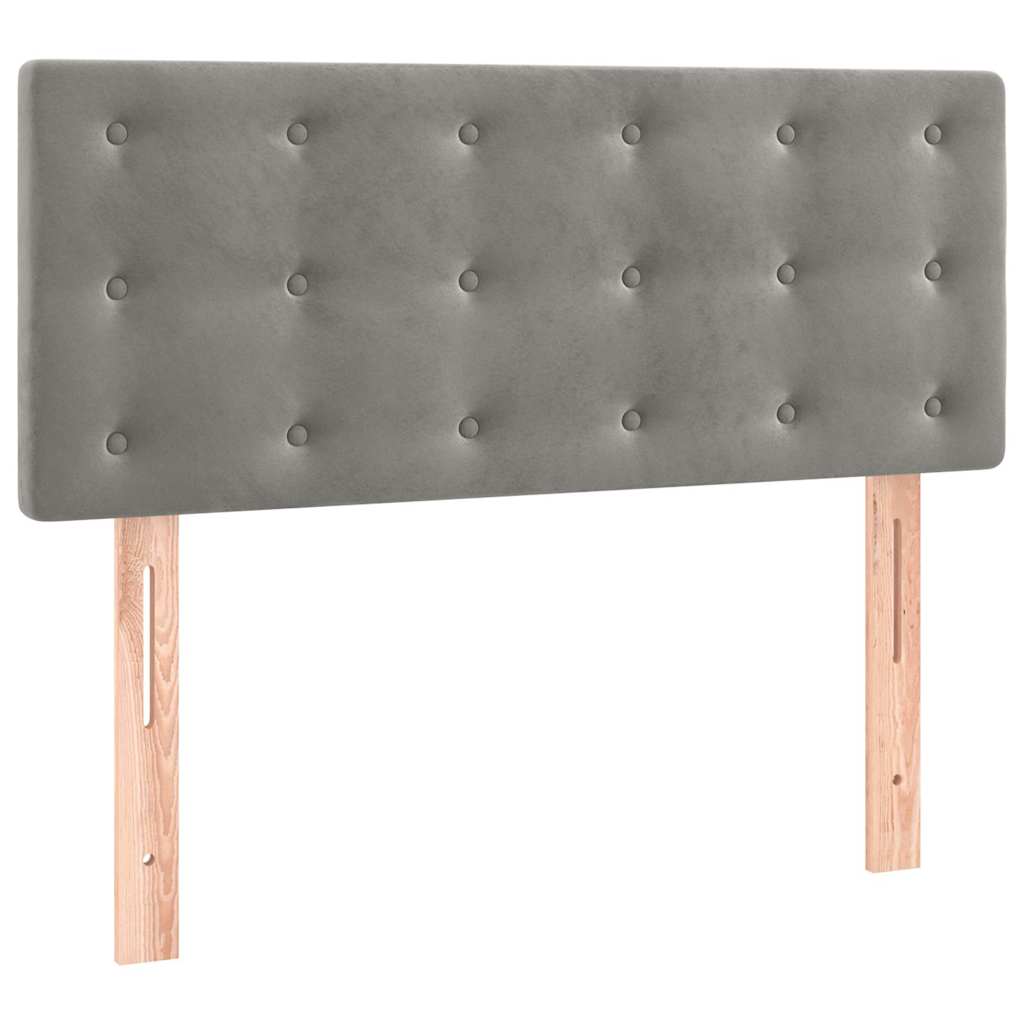 Testiera Grigio Chiaro 100x5x78/88 cm in Velluto