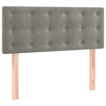 Testiera Grigio Chiaro 100x5x78/88 cm in Velluto