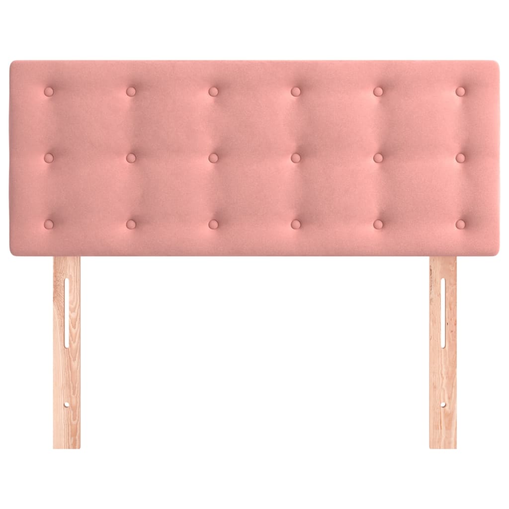 Testiera Rosa 100x5x78/88 cm in Velluto