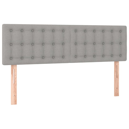 Testiere 2 pz Grigio Chiaro 72x5x78/88 cm in Tessuto