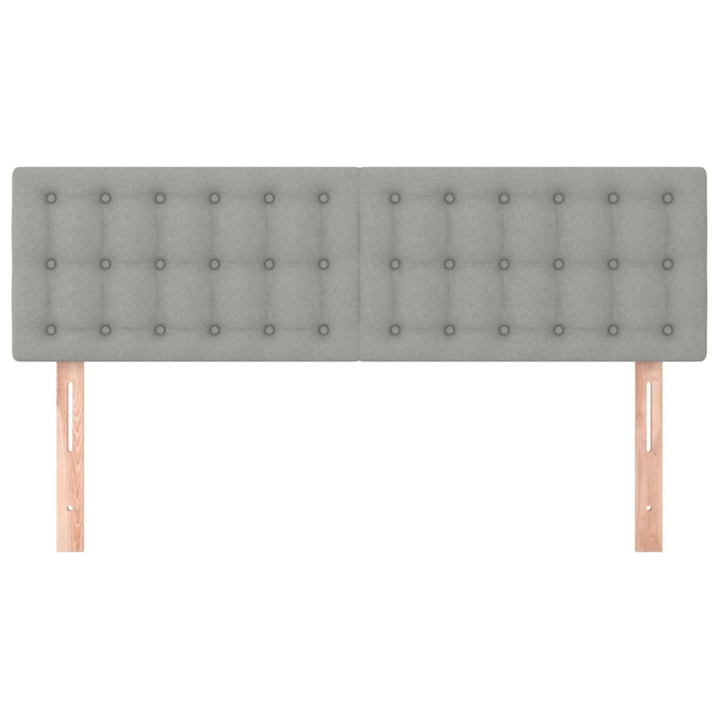 Testiere 2 pz Grigio Chiaro 72x5x78/88 cm in Tessuto