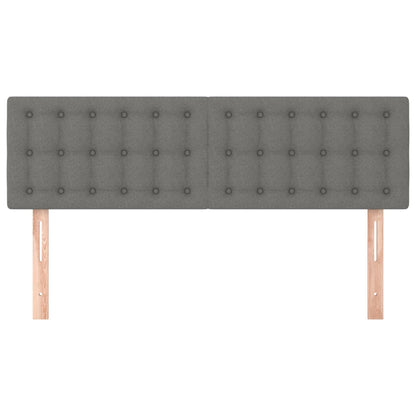 Testiere 2 pz Grigio Scuro 72x5x78/88 cm in Tessuto