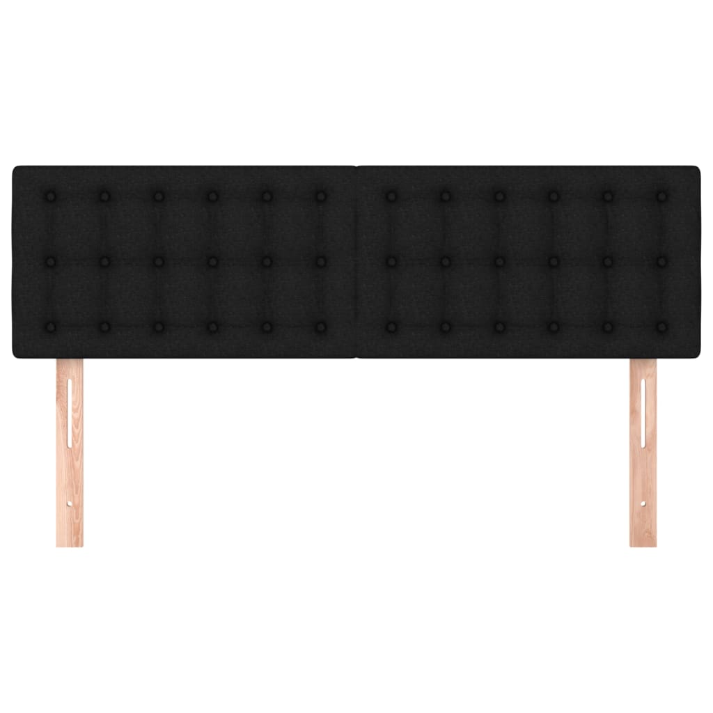 Testiere 2 pz Nere72x5x78/88 cm in Tessuto