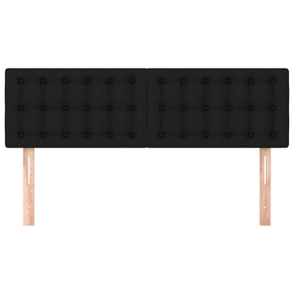 Testiere 2 pz Nere72x5x78/88 cm in Tessuto