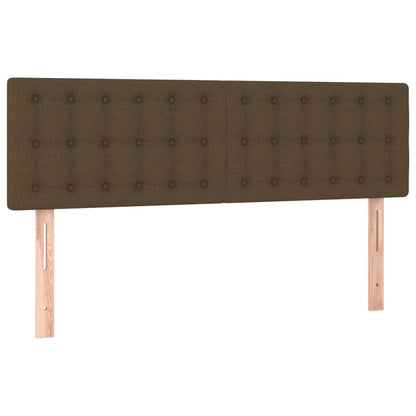 Testiere 2 pz Marrone Scuro 72x5x78/88 cm in Tessuto