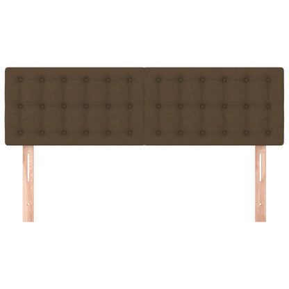 Testiere 2 pz Marrone Scuro 72x5x78/88 cm in Tessuto