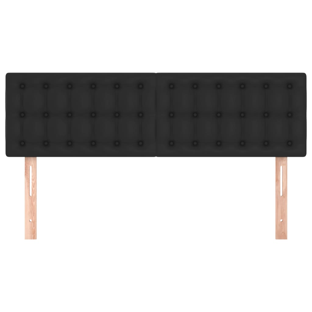 Testiere 2 pz Nere 72x5x78/88 cm in Similpelle