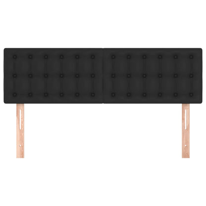 Testiere 2 pz Nere 72x5x78/88 cm in Similpelle