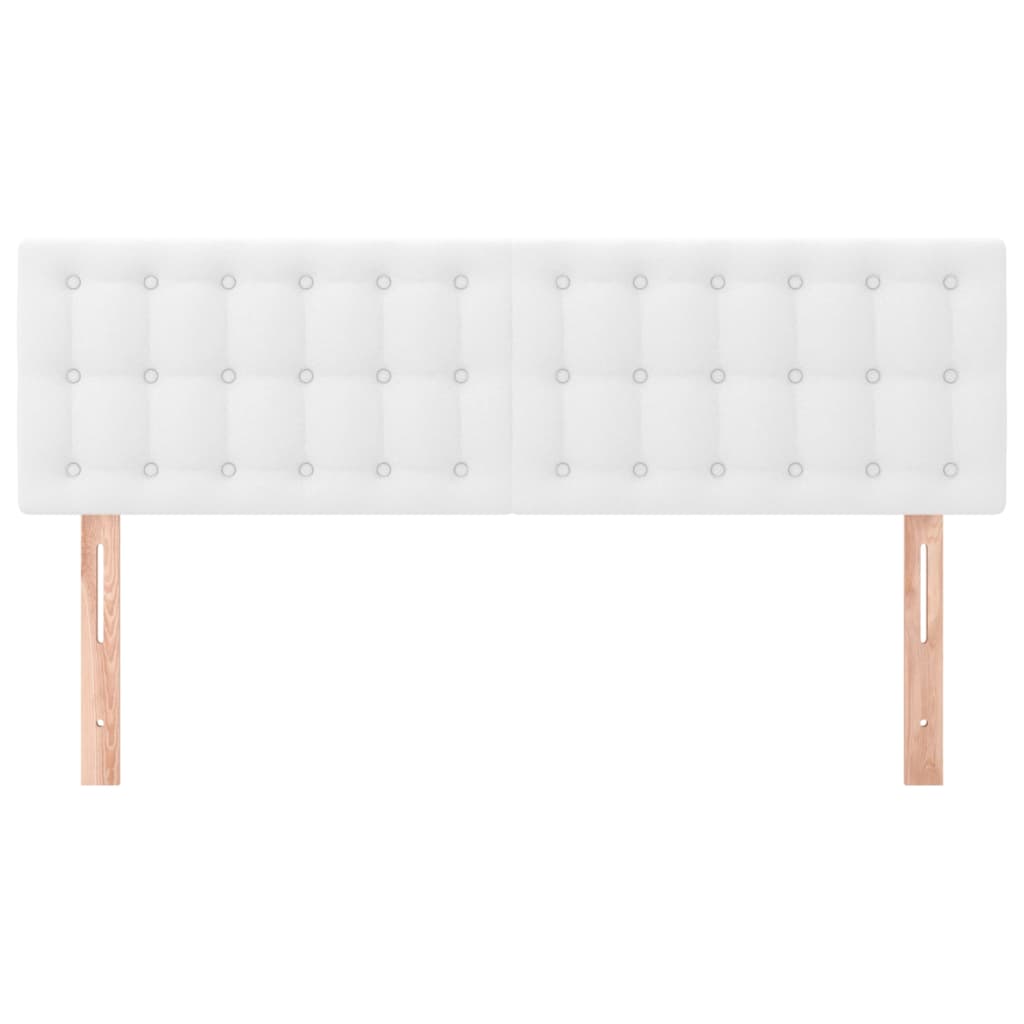 Testiere 2 pz Bianche 72x5x78/88 cm in Similpelle