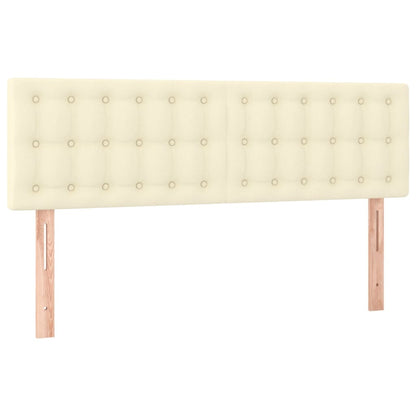 Testiera Crema 144x5x78/88 cm in Similpelle