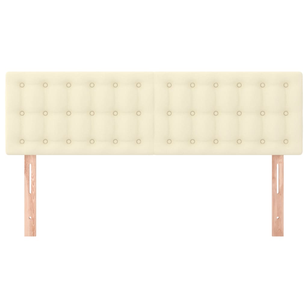 Testiera Crema 144x5x78/88 cm in Similpelle
