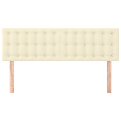 Testiera Crema 144x5x78/88 cm in Similpelle