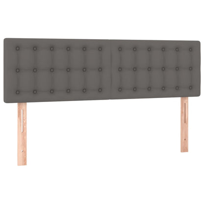 Testiere 2 pz Grigie 72x5x78/88 cm in Similpelle