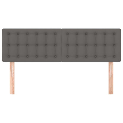 Testiere 2 pz Grigie 72x5x78/88 cm in Similpelle