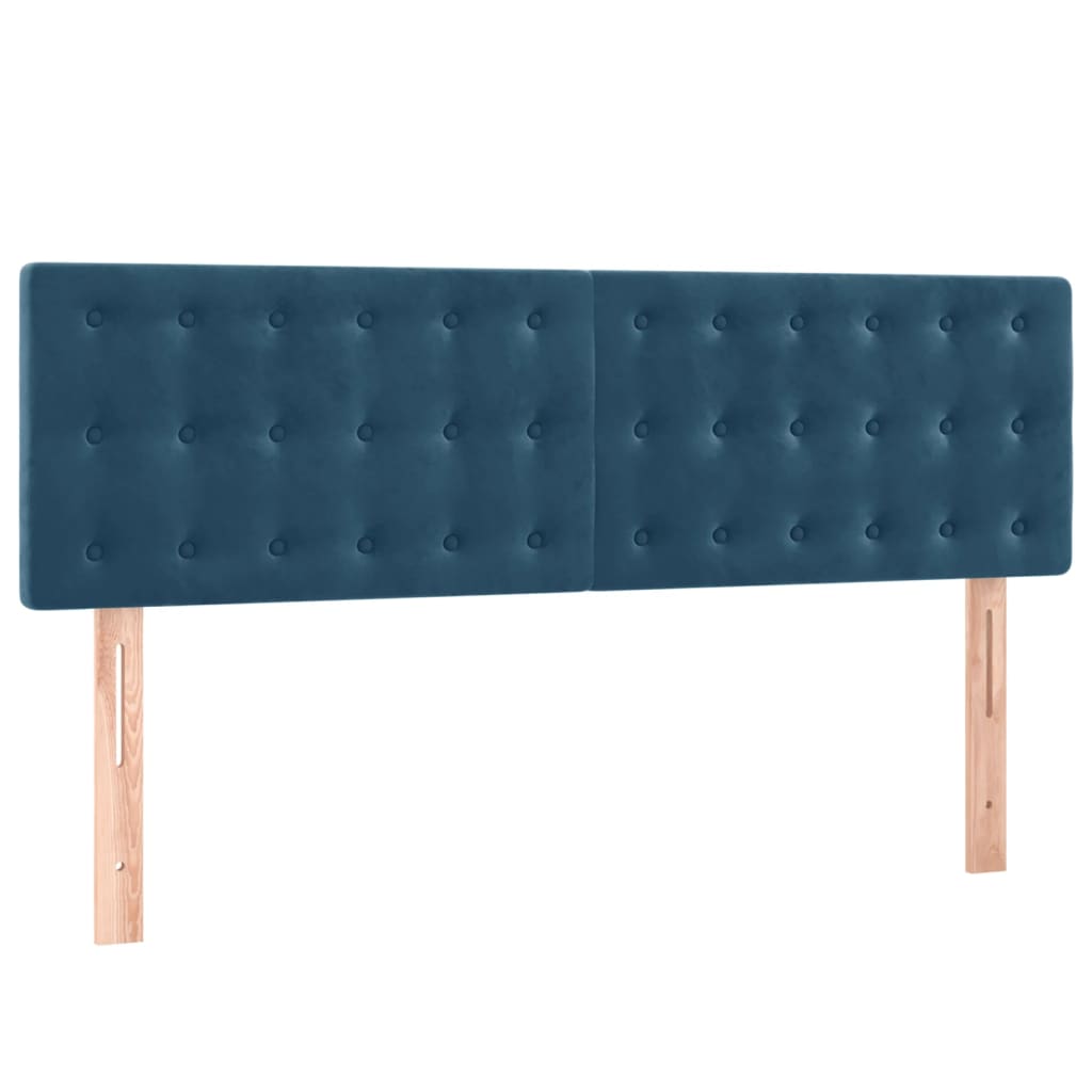 Testiere 2 pz Blu Scuro 72x5x78/88 cm in Velluto