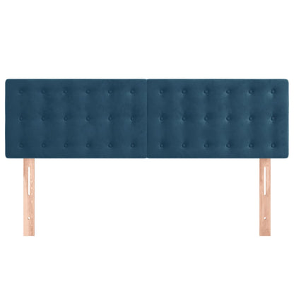 Testiere 2 pz Blu Scuro 72x5x78/88 cm in Velluto