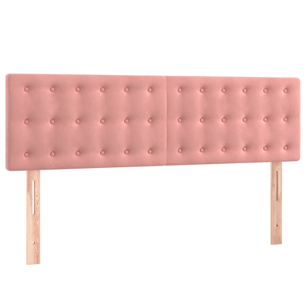 Testiere 2 pz Rosa 72x5x78/88 cm in Velluto