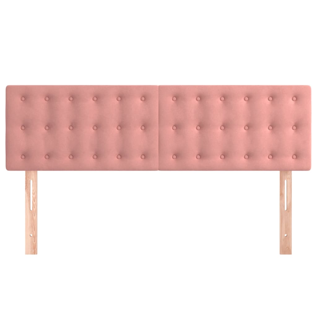 Testiere 2 pz Rosa 72x5x78/88 cm in Velluto