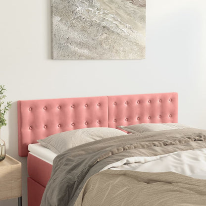 Testiere 2 pz Rosa 72x5x78/88 cm in Velluto