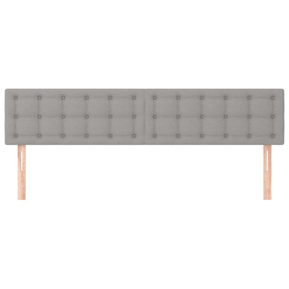 Testiera 2 pz Grigio Chiaro 80x5x78/88 cm in Tessuto