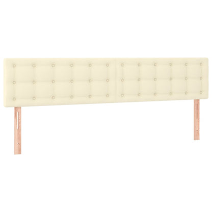 Testiera 2 pz Crema 80x5x78/88 cm in Similpelle