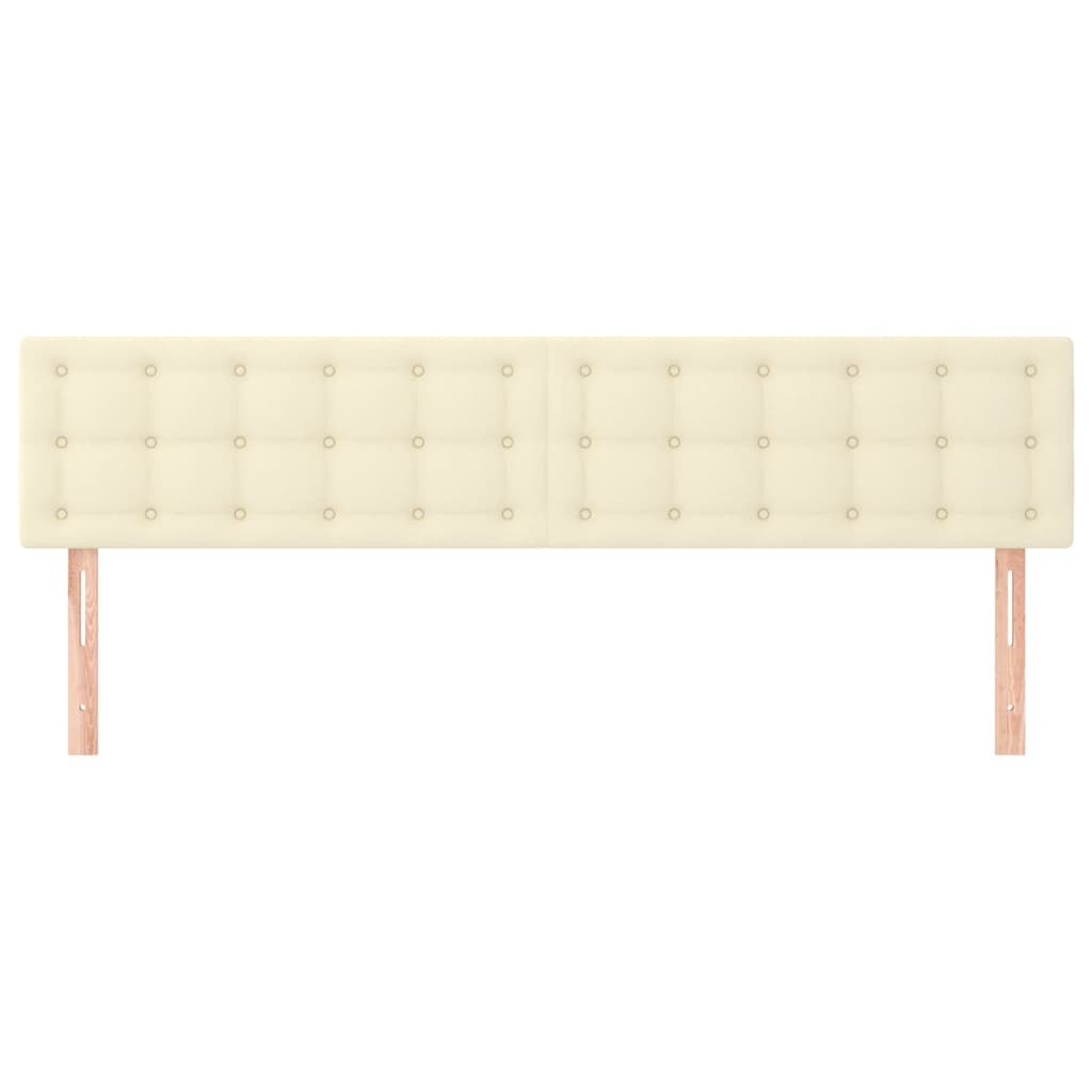 Testiera 2 pz Crema 80x5x78/88 cm in Similpelle