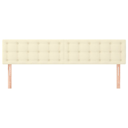 Testiera 2 pz Crema 80x5x78/88 cm in Similpelle
