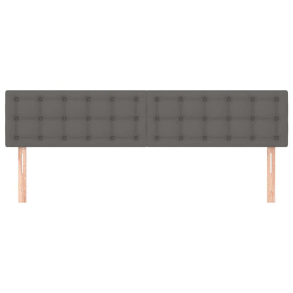 Testiera 2 pz Grigio 80x5x78/88 cm in Similpelle