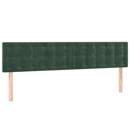 Testiera 2 pz Verde Scuro 80x5x78/88 cm in Velluto