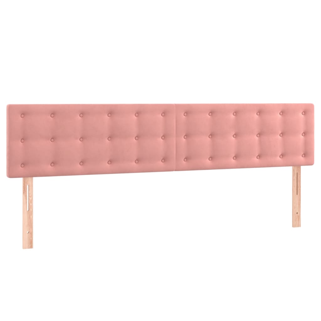 Testiera 2 pz Rosa 80x5x78/88 cm in Velluto
