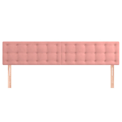 Testiera 2 pz Rosa 80x5x78/88 cm in Velluto