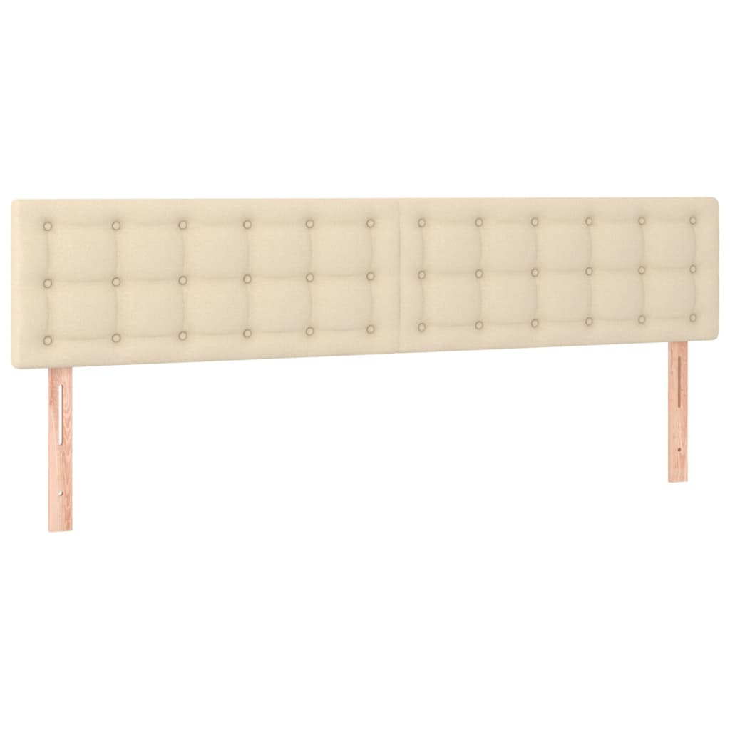 Testiera 2 pz Crema 90x5x78/88 cm in Tessuto
