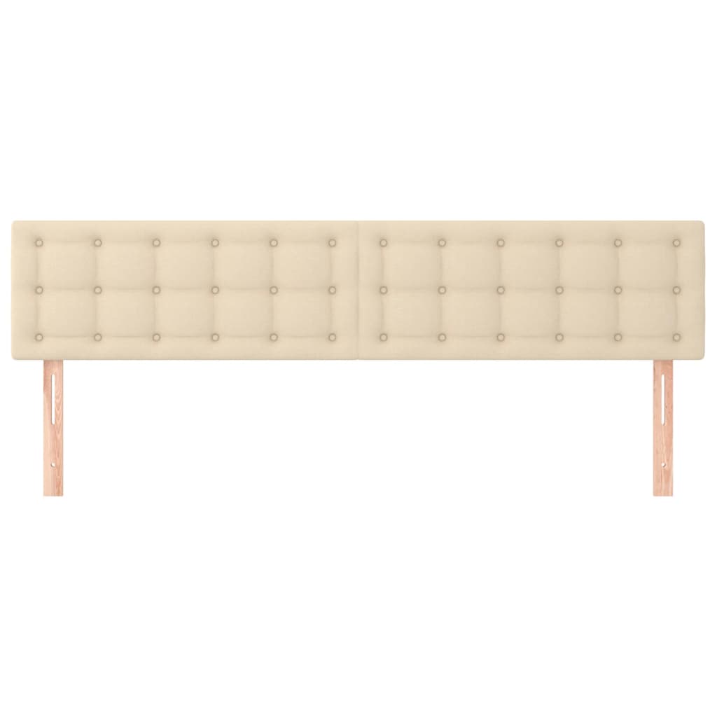 Testiera 2 pz Crema 90x5x78/88 cm in Tessuto