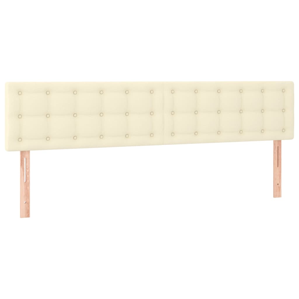 Testiera 2 pz Crema 90x5x78/88 cm in Similpelle