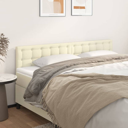 Testiera Crema 180x5x78/88 cm in Similpelle