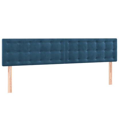 Testiera 2 pz Blu scuro 90x5x78/88 cm in Velluto
