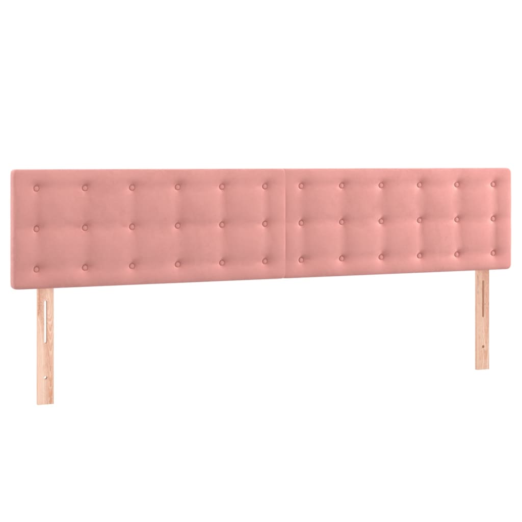 Testiera 2 pz Rosa 90x5x78/88 cm in Velluto
