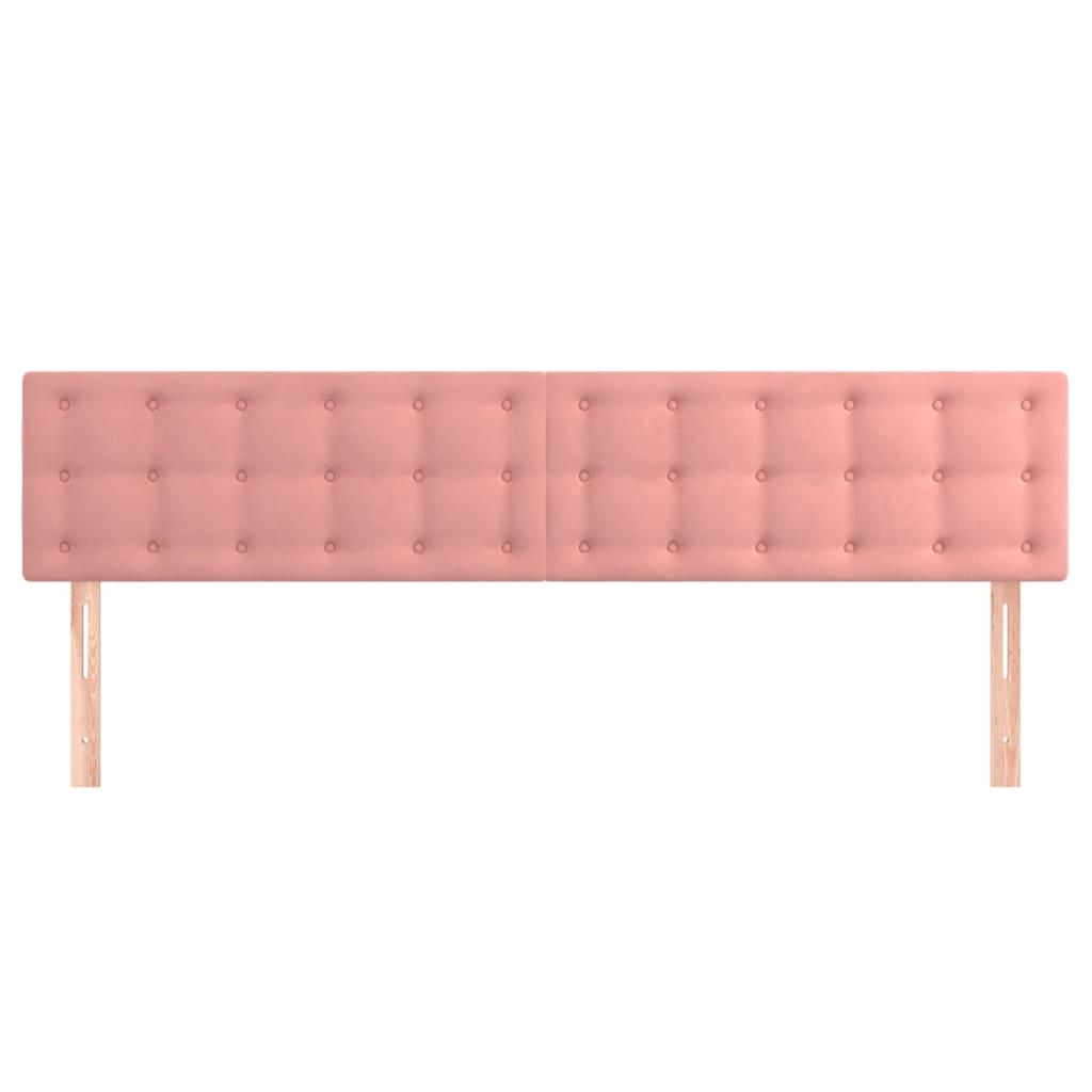 Testiera 2 pz Rosa 90x5x78/88 cm in Velluto