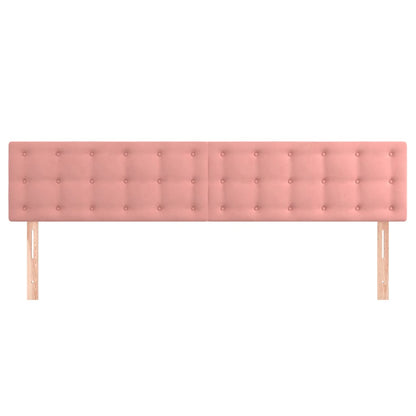 Testiera 2 pz Rosa 90x5x78/88 cm in Velluto