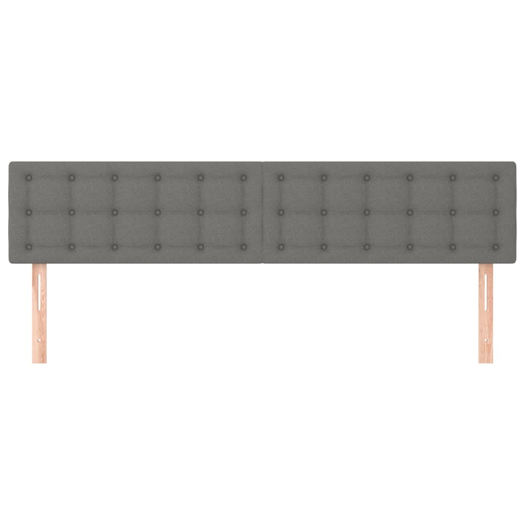 Testiere 2 pz Grigio Scuro 100x5x78/88 cm in Tessuto
