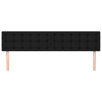 Testiere 2 pz Nero 100x5x78/88 cm in Tessuto