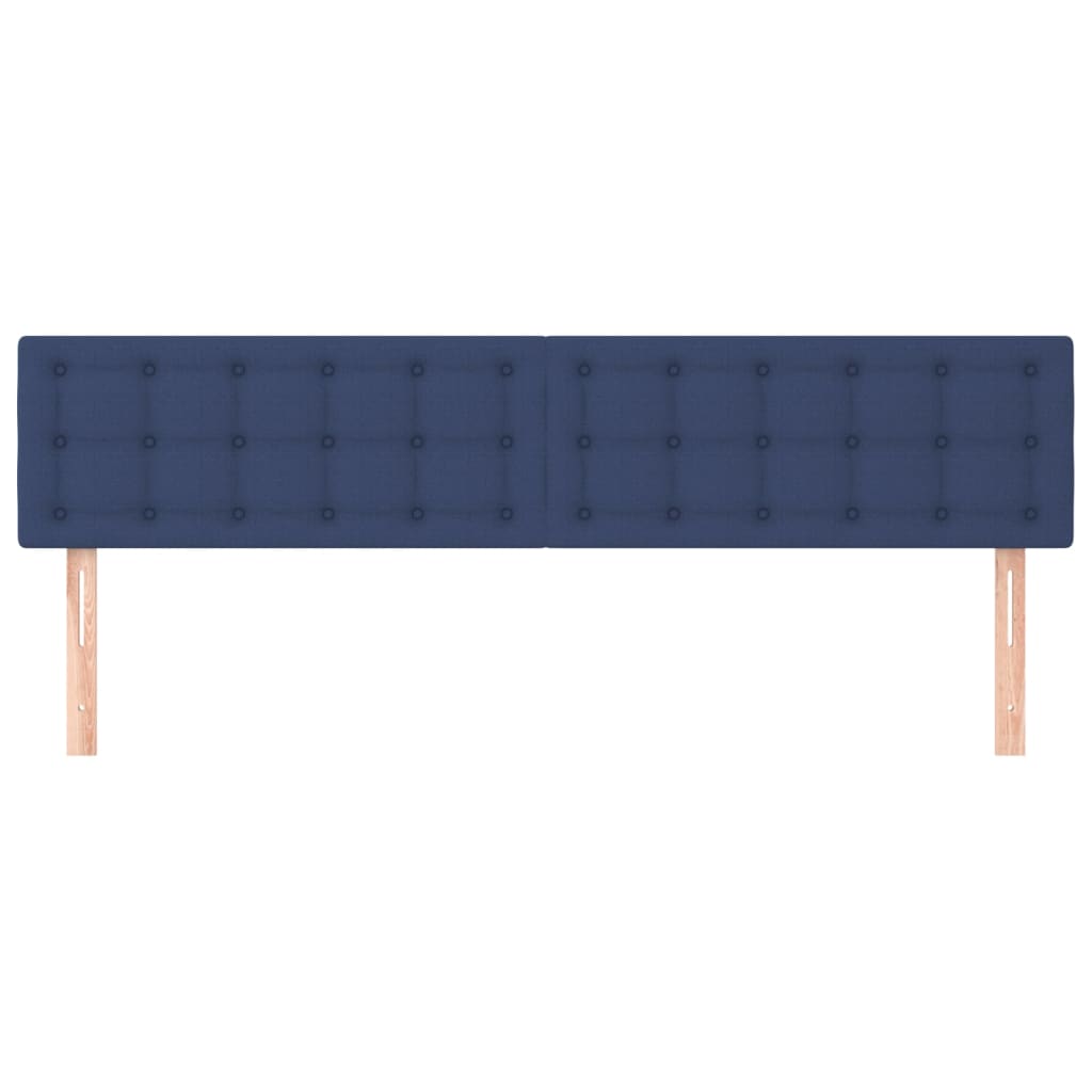 Testiera 2 pz Blu 100x5x78/88 cm in Tessuto