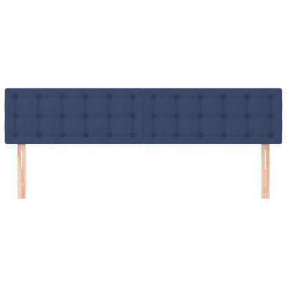 Testiera 2 pz Blu 100x5x78/88 cm in Tessuto