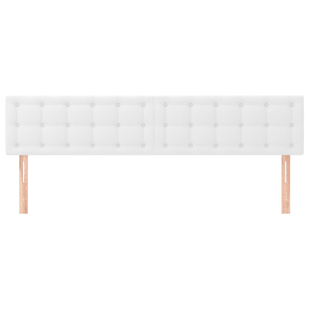 Testiere 2 pz Biancho 100x5x78/88 cm in Similpelle