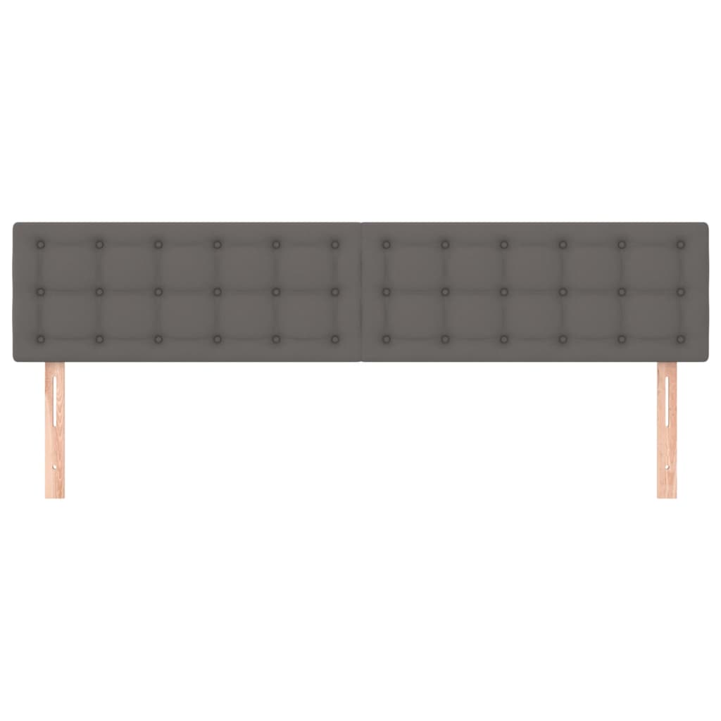 Testiere 2 pz Grigie 100x5x78/88 cm in Similpelle