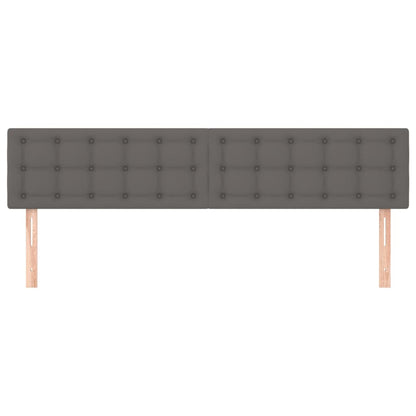 Testiere 2 pz Grigie 100x5x78/88 cm in Similpelle